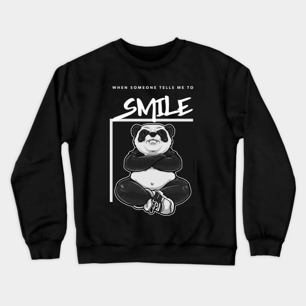 grumpy panda Crewneck Sweatshirt by Katebi Designs